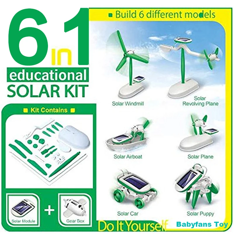 Model Kit U Boat - 6-In-1 Solar-Power Robot Kit Assembling Ship