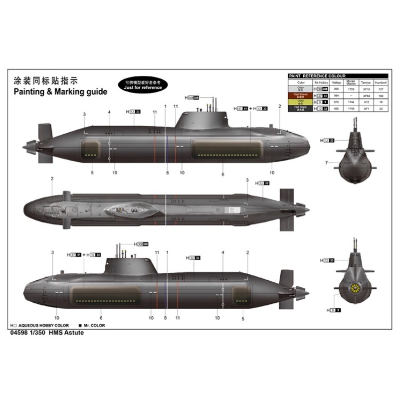 TRUMPETER 1/350 Scale HMS Astu - Model Kit U Boat recension och pris