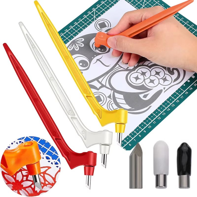 1/2/4/6set 360˚ Rotating Paper - Hobby Knife Blade recension och pris