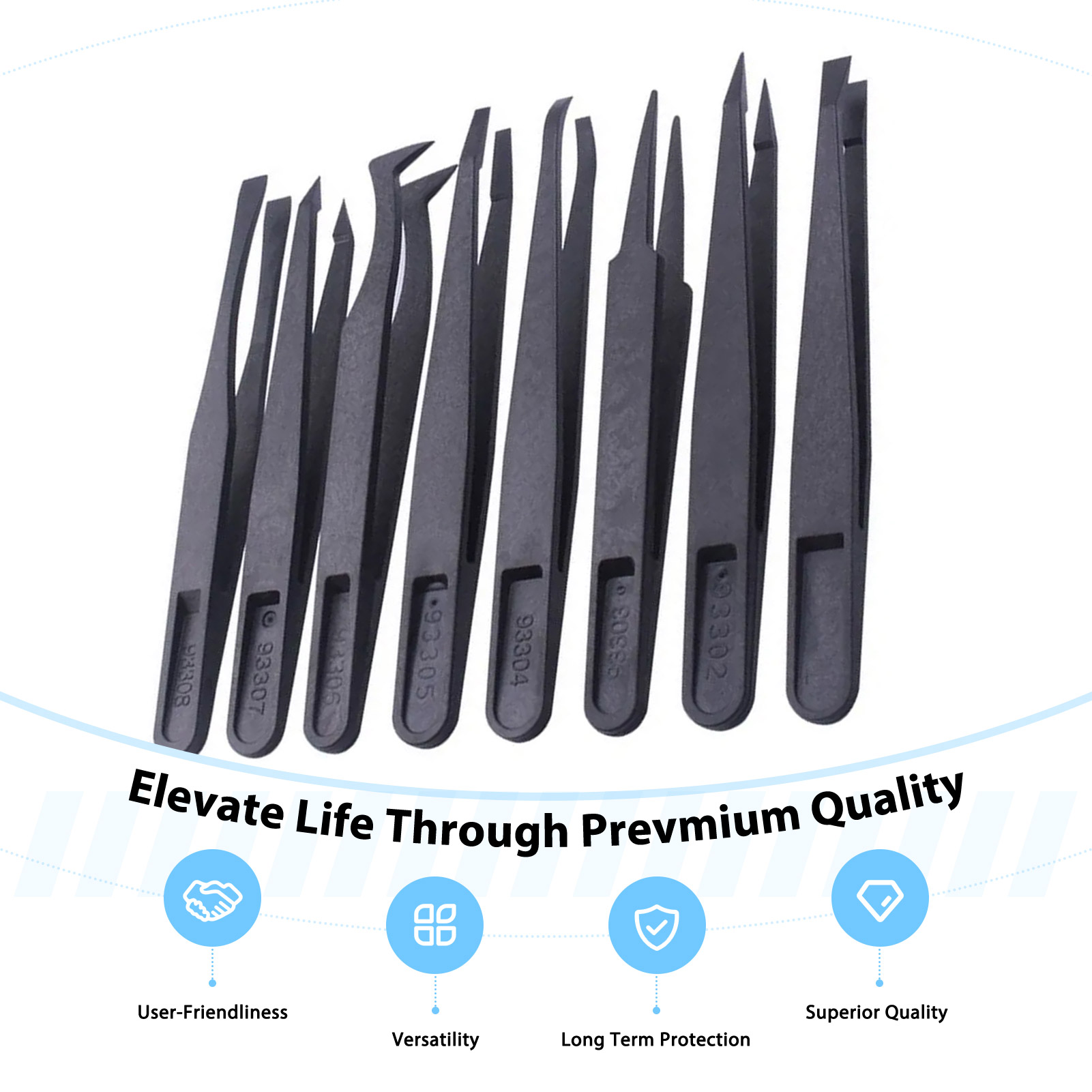 8pcs Carbon Fiber Tweezers Set - Model Kit Tool Set recension och pris