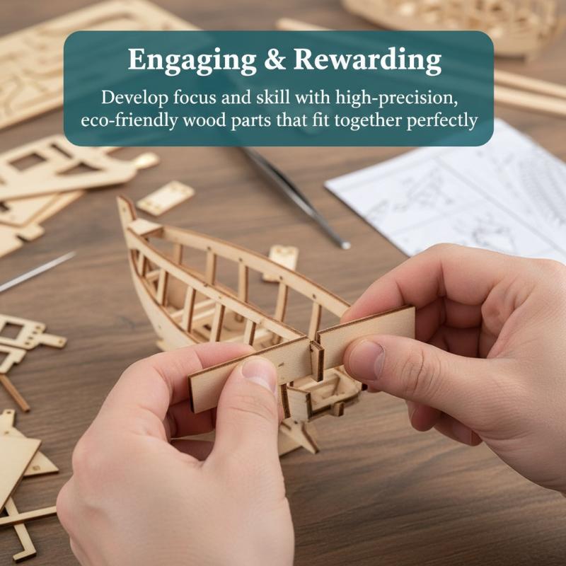 Wooden Ship Model Kit - DIY Sa - Model Kit U Boat recension och pris