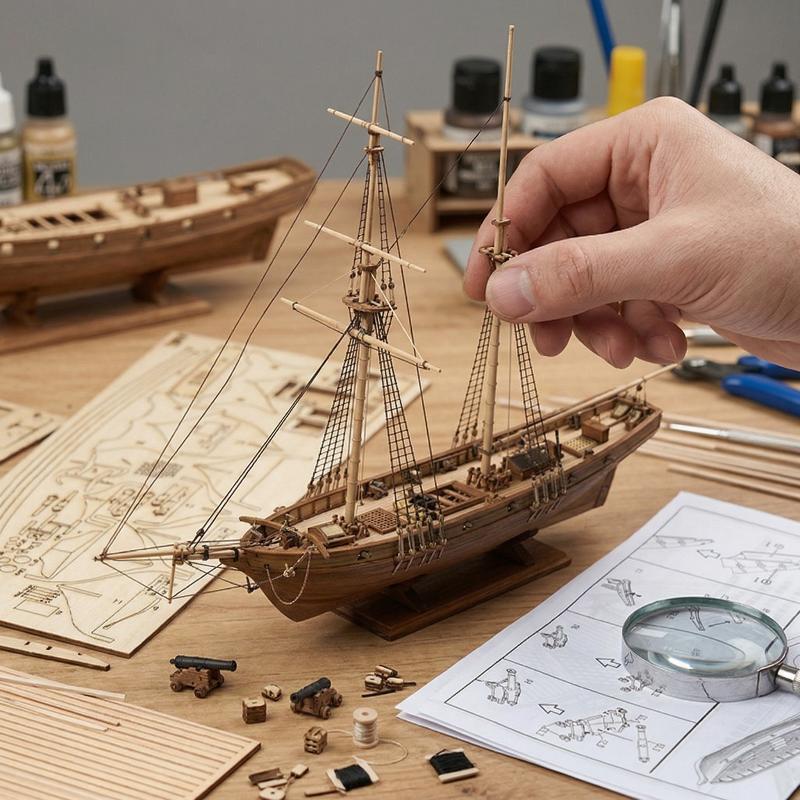 Wooden Ship Model Kit - DIY Sa - Model Kit U Boat recension och pris